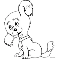 Cute puppy coloring page