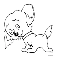 Big-eared puppy coloring page