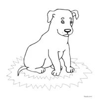 Purebred puppy coloring page