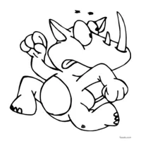 Rhinoceros printable coloring page