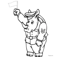 Rhinoceros drawing for creative kids