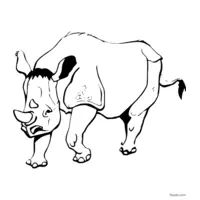 Cartoon baby rhinoceros