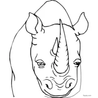 Rhinoceros sketch to print and color