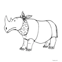 Rhinoceros printable coloring page