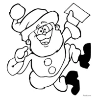 Santa Claus with a letter to print and color