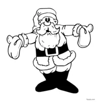 Front-facing Santa Claus to print and color