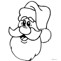 Close-up of Santa Claus to print and color