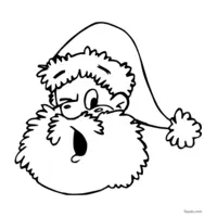 Santa Claus head to print and color