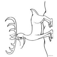 A beautiful reindeer to color coloring page