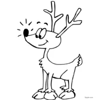 A little reindeer coloring page