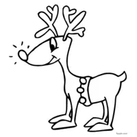 A Christmas reindeer coloring page