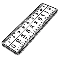 Ruler with visible markings