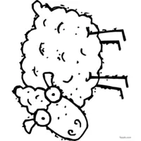 Funny sheep coloring page to print