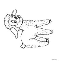 Cute little sheep to print and color