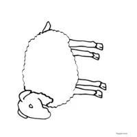 Gray sheep coloring page to print