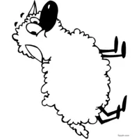 Sheep drawing for kids to print and color