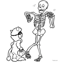 Scared skeleton | Toupty.com