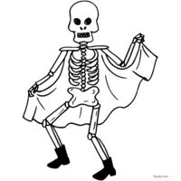 Skeleton with a cape | Toupty.com