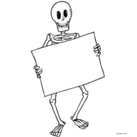 Front view of a skeleton | Toupty.com