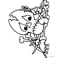 Skeleton in a pile of bones | Toupty.com