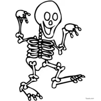 Little skeleton trying to scare | Toupty.com