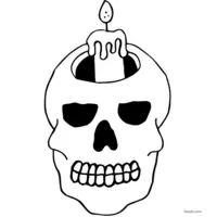 Skull and candle