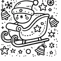 Funny sleigh coloring | Toupty.com