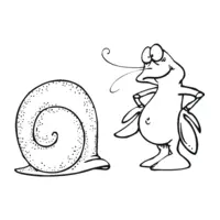 Snail coloring page number ten