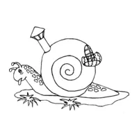 Snail coloring page number two