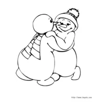 Snowman coloring N°10