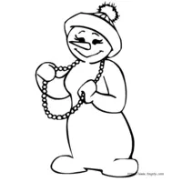 Snowman coloring N°14