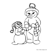 Snowman coloring N°16