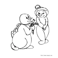 Snowman coloring N°17