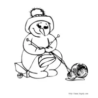 Snowman coloring N°19