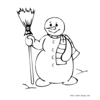 Snowman coloring N°21