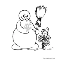 Snowman coloring N°22