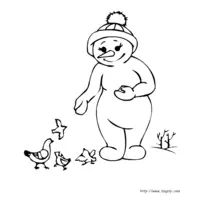 Snowman coloring N°26