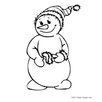 Snowman coloring N°4