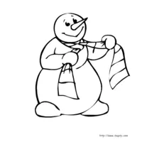 Snowman coloring N°5