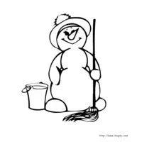 Snowman coloring N°8