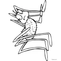 Friendly gray spider coloring page