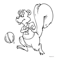 squirrel GIF free to color