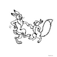 squirrel clip art to print and color