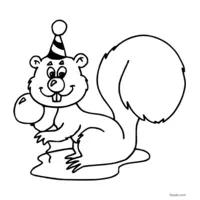 squirrel coloring page to print and color