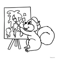 squirrel clip art to color