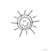 Small Sun in the Sky Coloring | Toupty.com