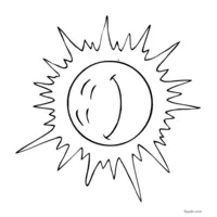 Smiling Sun Coloring | Toupty.com