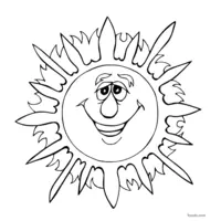 Friendly Big Sun Coloring | Toupty.com