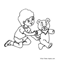 Teddy Bear coloring N°3