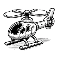 Toy helicopter coloring